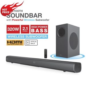 CRYSTAL AUDIO CASB320 Bluetooth Soundbar with wireless subwoofer 320W