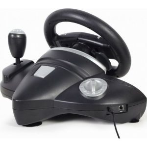 Gembird Vibration racing wheel with pedals