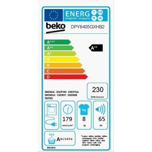 Beko DPY8405GXHB2 με Αντλία Θερμότητας 8kg A++