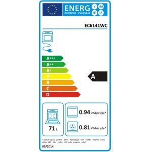 Gorenje Κουζίνα 71lt με Εστίες Κεραμικές EC6141WC