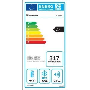 Morris Ψυγείο Δίπορτο NoFrost Inox A+ S71344NFW