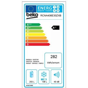 Beko Ψυγειοκαταψύκτης NoFrost Inox RCNA406E30ZXB