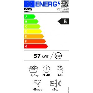 Beko WTV 9716 DXST 1400 Στροφές 9kg