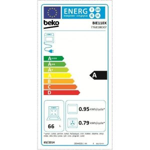 Beko Φούρνος άνω Πάγκου 66lt χωρίς Εστίες BIE110X