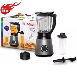 Bosch MMB6174S Μπλέντερ για Smoothies με Γυάλινη Κανάτα 1.5lt 1200Watt Γκρι