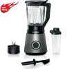 Bosch MMB6174S Μπλέντερ για Smoothies με Γυάλινη Κανάτα 1.5lt 1200Watt Γκρι