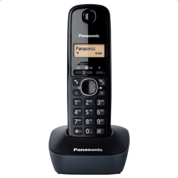 Panasonic KX-TG1611 Ασύρματο Τηλέφωνο με Ελληνικό Μενού Μαύρο